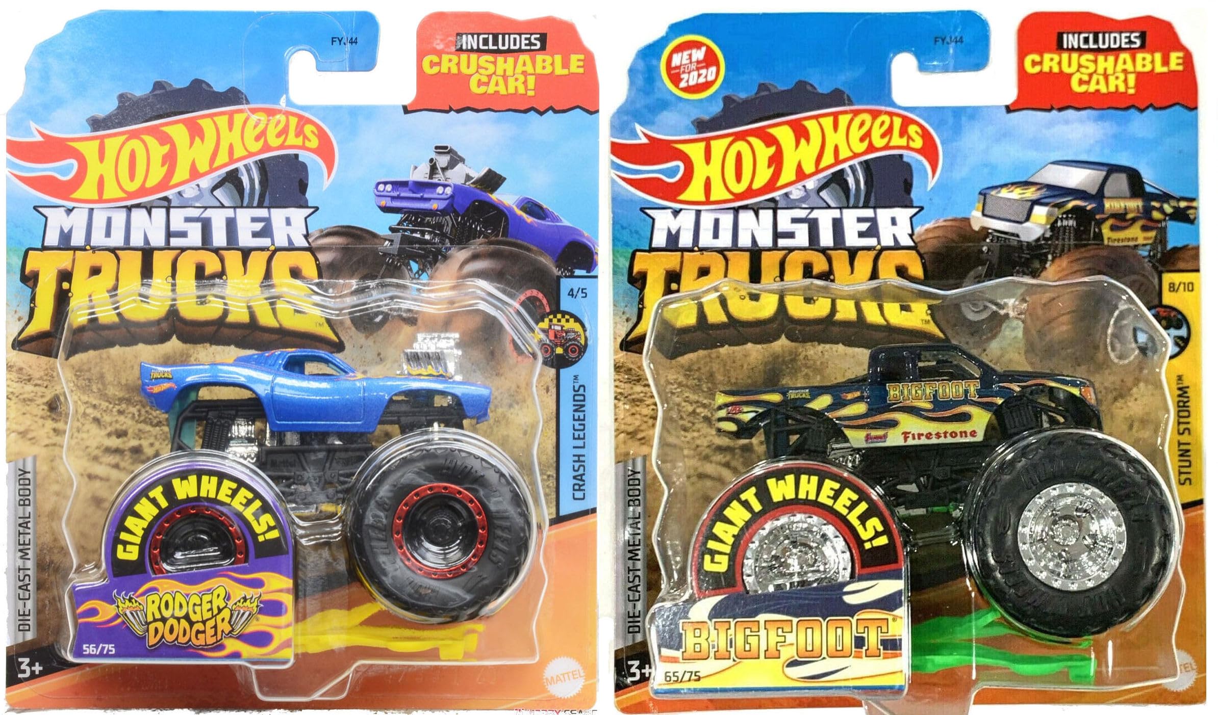 Amazon.com: Hot Wheels Mattel Monster Trucks Crushable Car